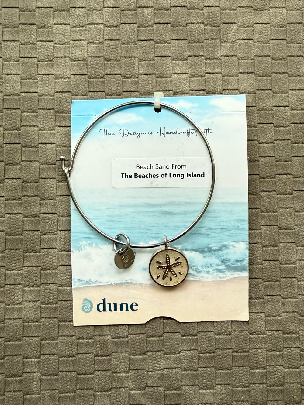 Dune Silver Sand Dollar‎ Beach Sand Charm Bangle